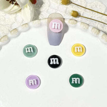 B101_ Mini M&M mix nail charm-8mm