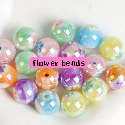 Flower round beads-16mm -fit pens