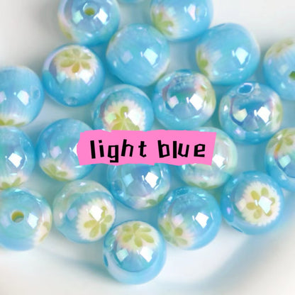 Flower round beads-16mm -fit pens