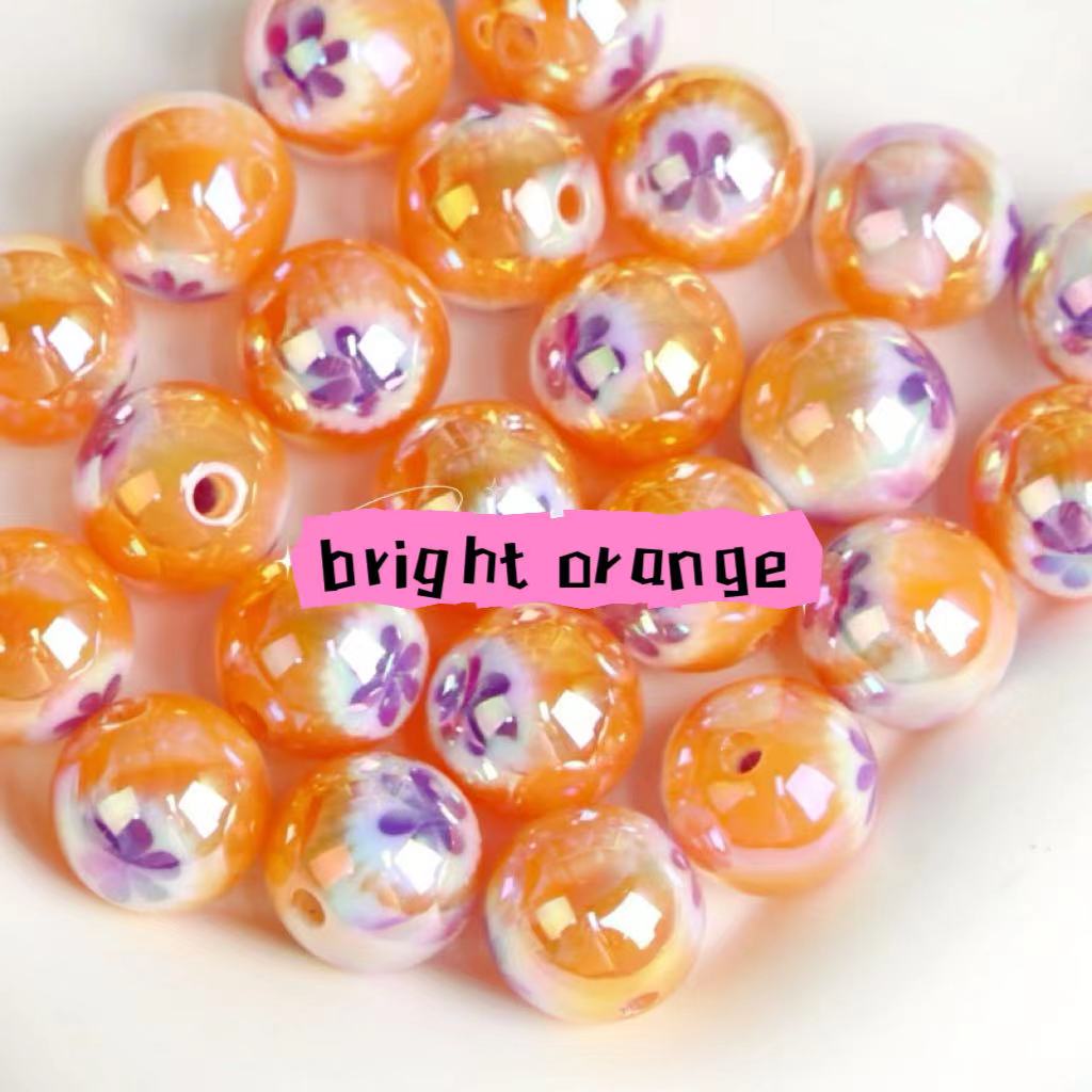 Flower round beads-16mm -fit pens