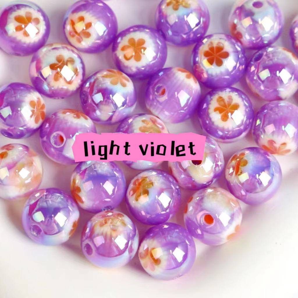 Flower round beads-16mm -fit pens