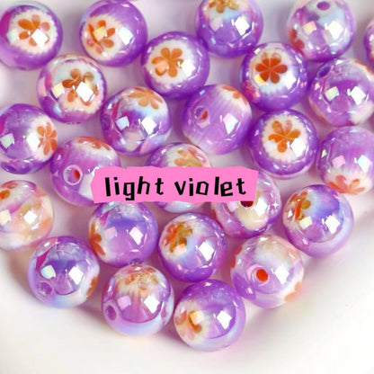 Flower round beads-16mm -fit pens