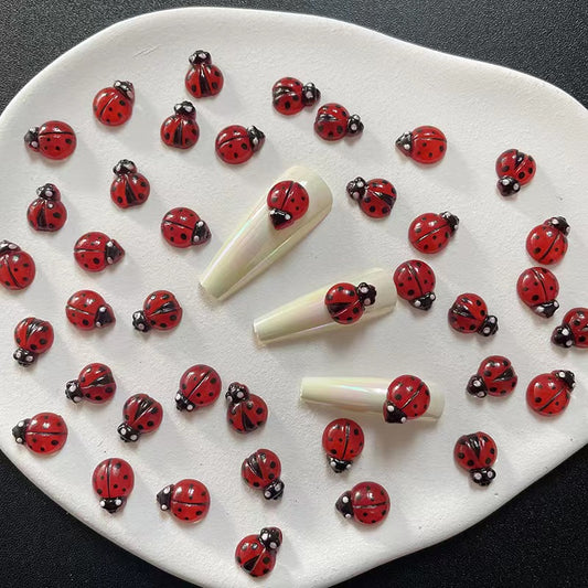 NO.187_ ladybugs nail charms