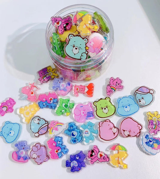 C001_ Rainbow bear Acrylic charm-2cm